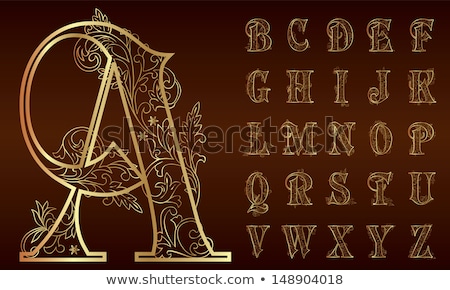Floral Font Ornament Letter Zdjęcia stock © Ray_of_Light