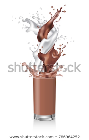 Zdjęcia stock: Liquid Milk Chocolate Flowing In Bowl