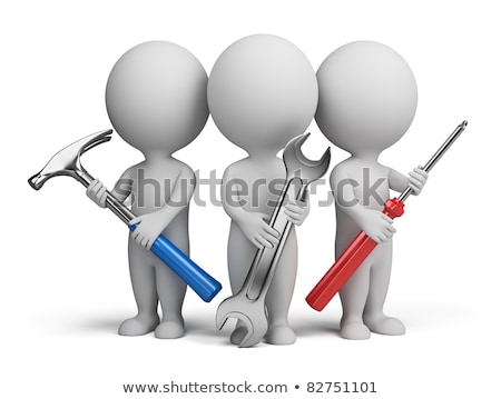 Foto stock: 3d Small People - Mechanic