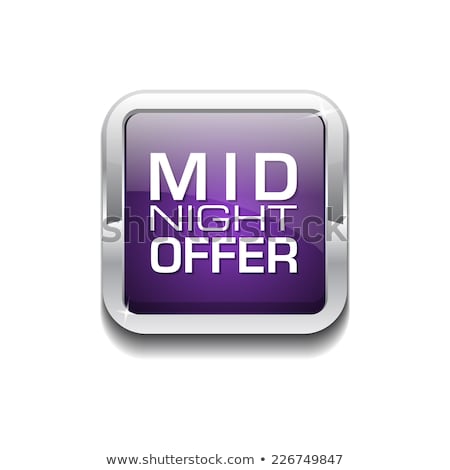 Stockfoto: Midnight Offer Purple Vector Icon Button