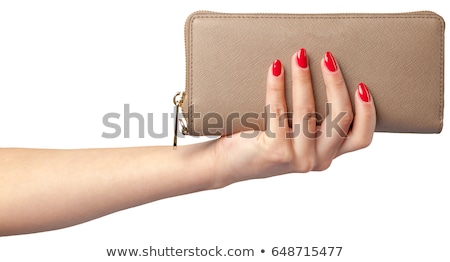 Stock fotó: Close Up Of Businessman Hands Holding Open Wallet