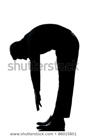 [[stock_photo]]: Businessman Toe Touch On White Background