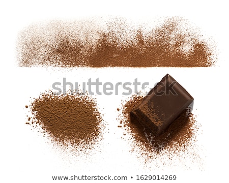 Stock fotó: Close Up Of White And Dark Chocolate Bars Covered In Powder