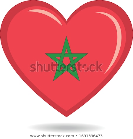 Stok fotoğraf: Heart With Flag Of Morocco