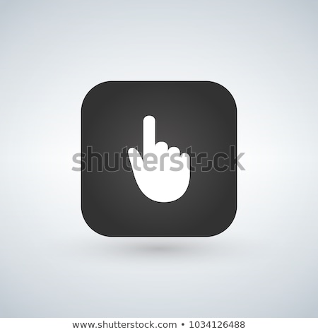 Stock fotó: Hand Cursor Symbol Over Application Button Modern Simple Flat