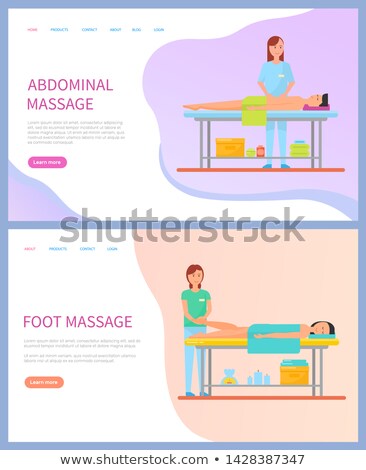 Stockfoto: Masseuse Making Foot Relaxation Massage Vector