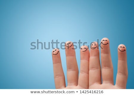 Stockfoto: Smiley Fingers Loving Each Other