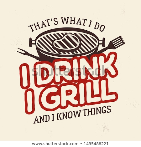 Stock foto: Vintage Bbq T Shirt Graphic Design Retro Summer Barbecue Logo Emblem With Phrase - Thats What I Do