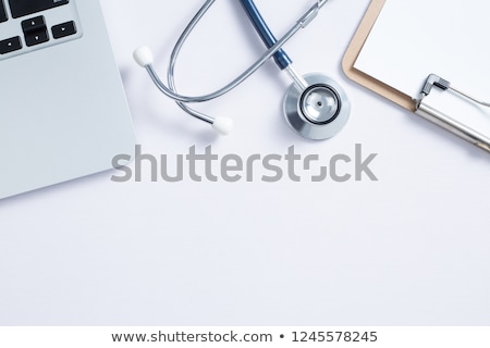 Foto stock: Stethoscope On Desktop