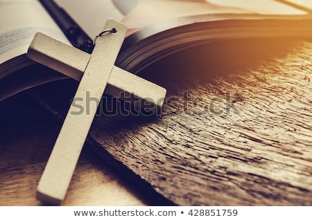 Stok fotoğraf: Cross On The Bible