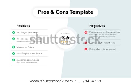 Foto stock: Vector Pros And Cons Compare Template