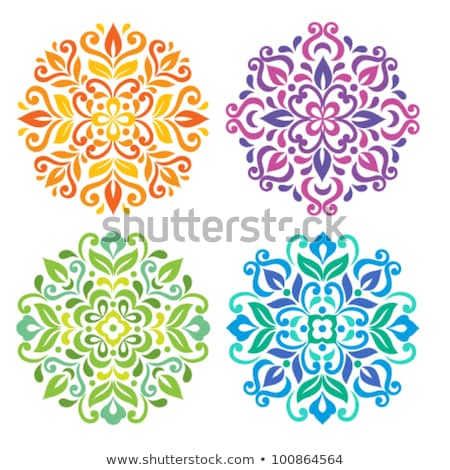 Imagine de stoc: Set Of Four Colorful Floral Patterns