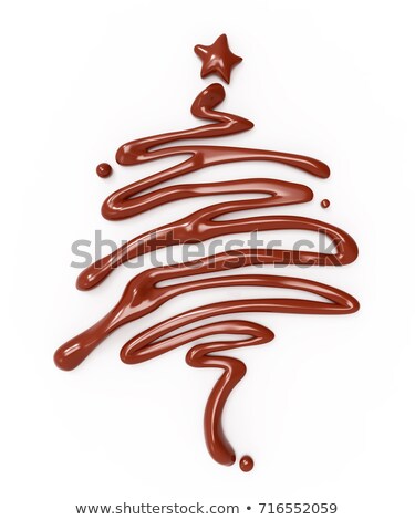 [[stock_photo]]: Bstrait · arbre · de · Noël · au · chocolat · sur · fond · marron