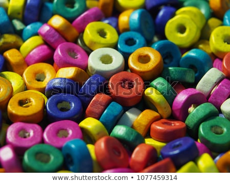 Foto d'archivio: Green Beads Isolated On White Background