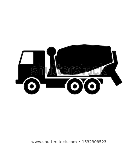 Stock fotó: Flat Vector Icon For Concrete Mixer