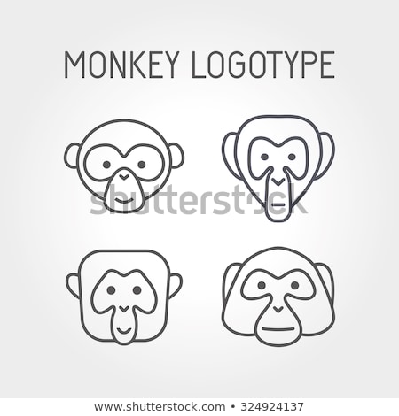 Foto stock: 2016 Year Of The Monkey Line Art