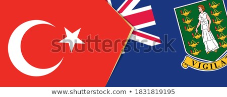 Stock photo: Turkey And Virgin Islands British Flags