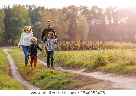 Stock photo: Walking Family