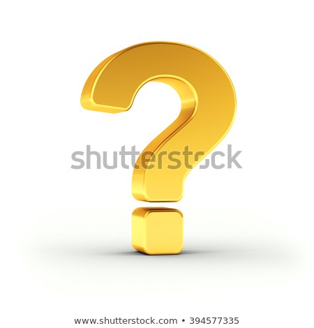 ストックフォト: Question Mark As A Polished Golden Object With Clipping Path