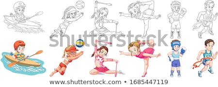 Foto d'archivio: Sticker Set For Gymnastics Players