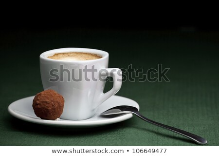 Stock photo: Coffee Cup With Truffle And Chocolate