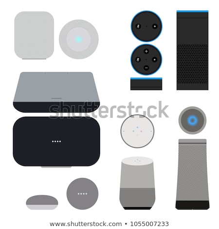 Foto stock: Voice Assistants Icon Set Of Popular Voice Assistants