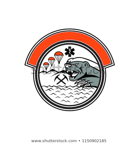 Zdjęcia stock: Honey Badger Land Sea Air Rescue Mascot