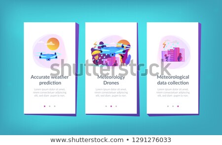 Foto d'archivio: Meteorology Drones App Interface Template