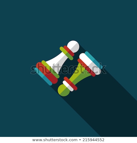 Foto stock: Dark Wooden Chess Piece Pawn Vector Illustration