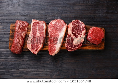 Zdjęcia stock: Variety Of Fresh Raw Beef Steaks