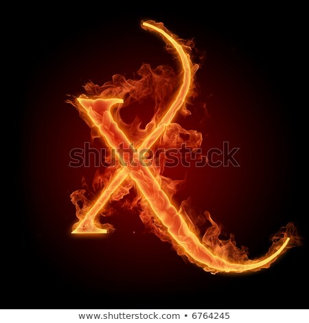 Stock photo: Fiery Font Letter X