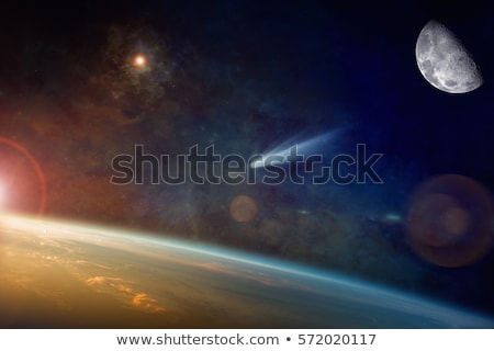 [[stock_photo]]: Outer Space Sun Flare On Planet Background