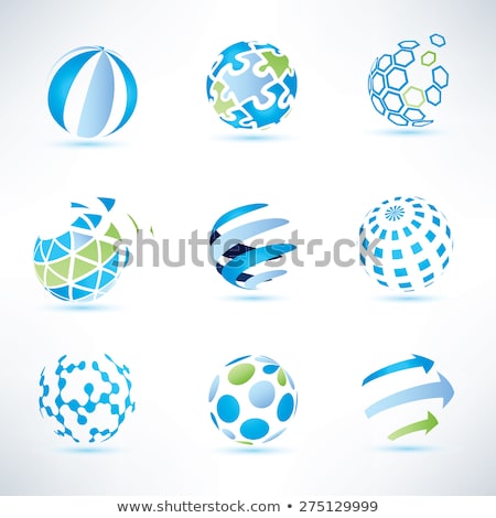 Stock fotó: Glass Globe Ball On Puzzle