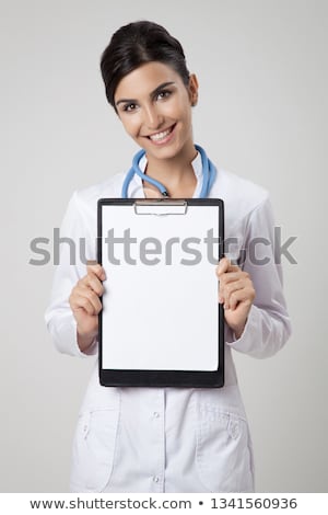 ストックフォト: Asian Young Woman Doctor Holding A Stethoscope