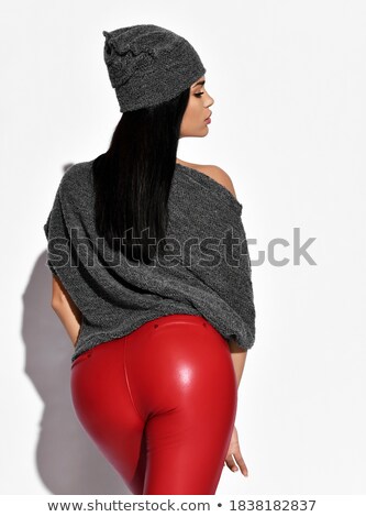 Foto stock: Female Butt In Leather Pants