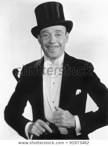 Stock fotó: Smiling Suave Man In A Bow Tie