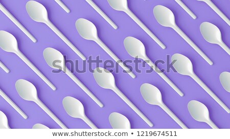 Foto stock: Plastic Disposable Spoon