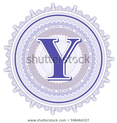 Foto stock: Abstract Guilloche Logo Letter Y