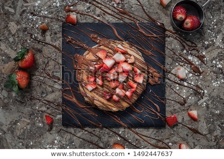 Stock photo: Crepe With Chocolate And Raspberry