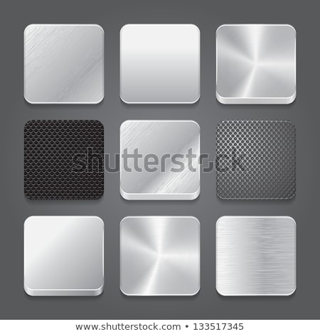 Stock fotó: App Icon Template With Metal Texture