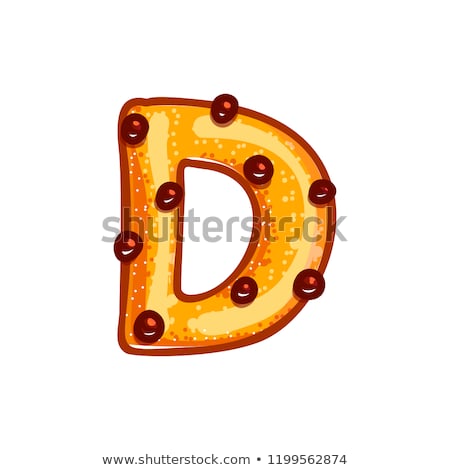 Stock fotó: D Letter Cookies Cookie Font Oatmeal Biscuit Alphabet Symbol
