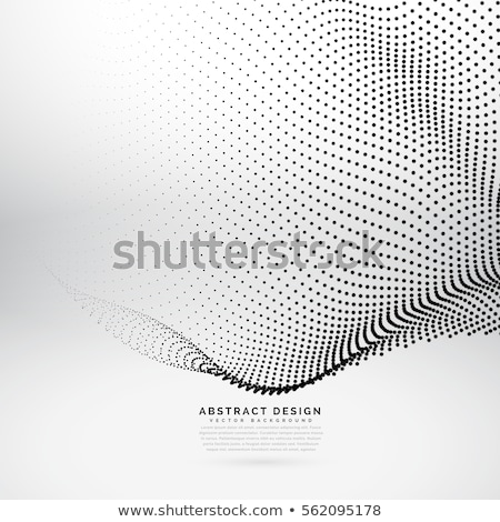 Stockfoto: 3d Particle Wireframe Mesh Vector Background