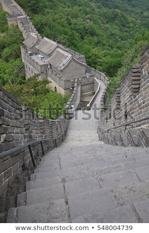 Zdjęcia stock: Drestaurowane · kroki · Mutianyu · Great · Wall · Pekin · Chiny