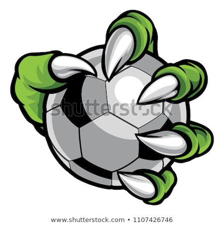 [[stock_photo]]: Monster Animal Claw Holding Soccer Football Ball