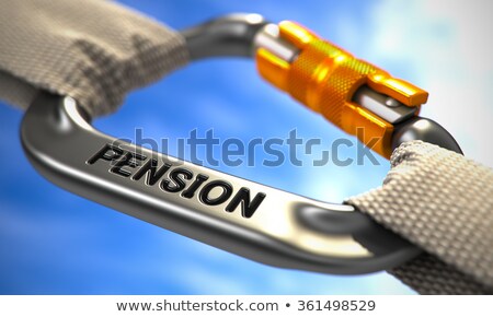 Stock photo: Chrome Carabine Hook With Text Service