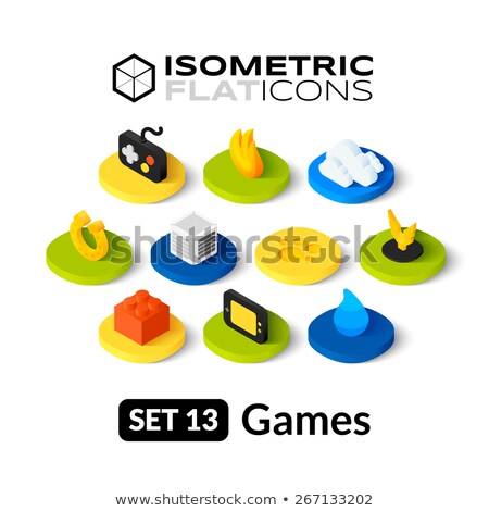 Set Of 3d Isometric Horseshoes Vector Illustration [[stock_photo]] © sidmay