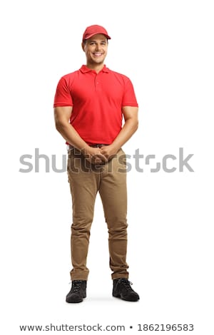 Stock fotó: Full Length Portrait Of A Man In A White Shirt