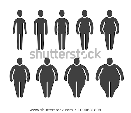 [[stock_photo]]: Silhouette Of Overweight Man