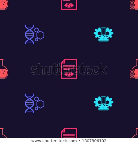 Foto stock: Paternity Test Dna Seamless Pattern Vector