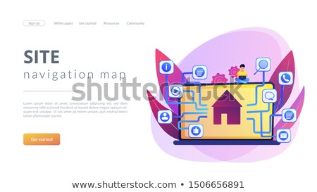 Stockfoto: Sitemap Creation Concept Landing Page